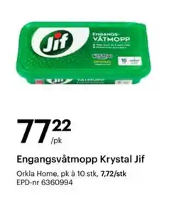 Storcash JIF Engangsvåtmopp krystal tilbud