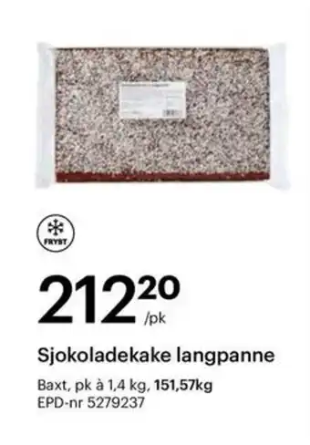 Storcash Sjokoladekake langpanne tilbud