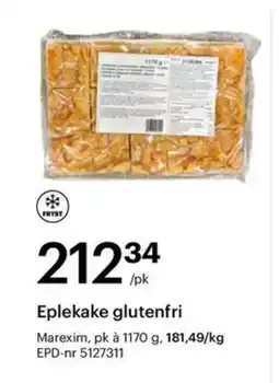 Storcash MAREXIM Eplekake glutenfri tilbud