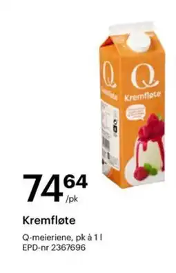 Storcash Q Kremfløte tilbud