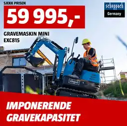 Bauhaus Gravemaskin mini exc815 tilbud