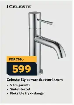 Megaflis Celeste Ely servantbatteri krom tilbud