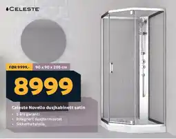 Megaflis Celeste Novello dusjkabinett satin tilbud