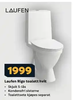 Megaflis Laufen Rigo toalett hvit tilbud