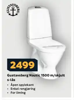 Megaflis Gustavsberg Nautic 1500 m/skjult s-lås tilbud
