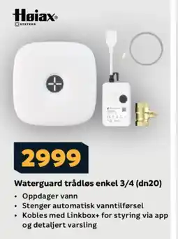 Megaflis Waterguard trådløs enkel 3/4 (dn20) tilbud