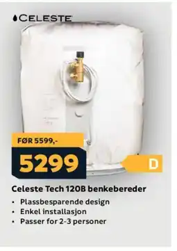 Megaflis Celeste Tech 120B benkebereder tilbud