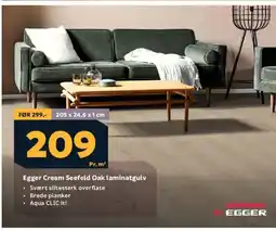 Megaflis Egger Cream Seefeld Oak laminatgulv tilbud