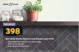 Megaflis BerryAlloc Kitchen Wall sort kalk fiskeben satin finish tilbud