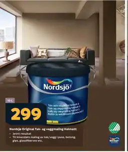 Megaflis Nordsjø Original Tak- og veggmaling Helmatt tilbud