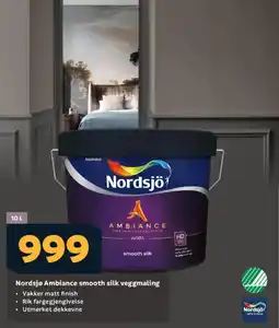 Megaflis Nordsjø Ambiance smooth silk veggmaling tilbud