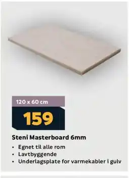 Megaflis Steni Masterboard 6mm tilbud