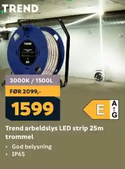 Megaflis Trend arbeidslys LED strip 25m trommel tilbud