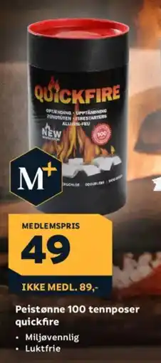 Megaflis Peistønne 100 tennposer quickfire tilbud