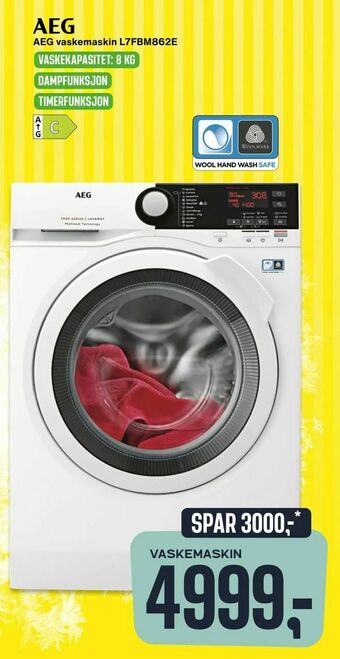 Skousen AEG vaskemaskin L7FBM862E tilbud