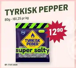 Holdbart TYRKISK PEPPER tilbud
