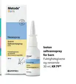 Apotek 1 Isoton saltvannspray for barn tilbud