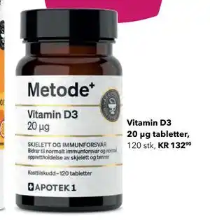 Vitamin D3 20 μg tabletter