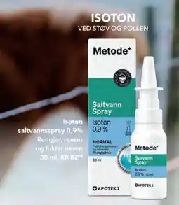 Apotek 1 Isoton saltvannsspray 0,9% tilbud