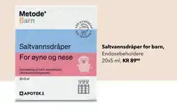 Apotek 1 Saltvannsdråper for barn tilbud