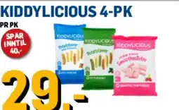 Price Lagerbutikk Kiddylicious 4-pk tilbud