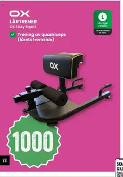 Sport Outlet OX Lårtrener tilbud