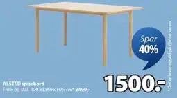 JYSK ALSTED spisebord tilbud