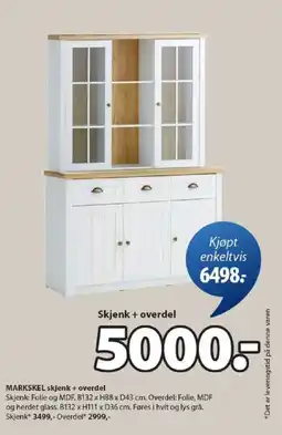 JYSK MARKSKEL skjenk + overdel tilbud