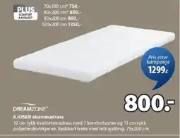 JYSK KJOSEN skummadrass tilbud