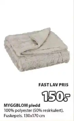 JYSK MYGGBLOM pledd tilbud