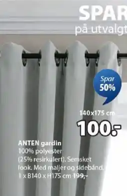 JYSK ANTEN gardin tilbud