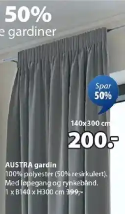 JYSK AUSTRA gardin tilbud