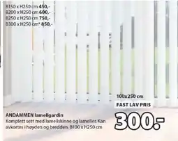 JYSK ANDAMMEN lamellgardin tilbud