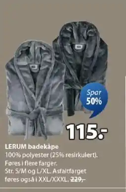 JYSK LERUM badekåpe tilbud