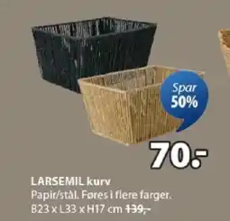 JYSK LARSEMIL kurv tilbud