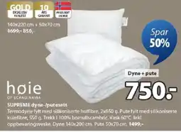 JYSK SUPREME dyne-/putesett tilbud