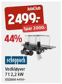 Jula Vedkløyver 7 t 2,2 kW, Medlemspris tilbud