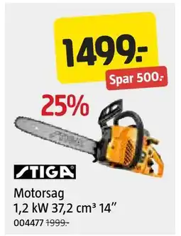 Jula Motorsag 1,2 kW 37,2 cm³ 14” tilbud