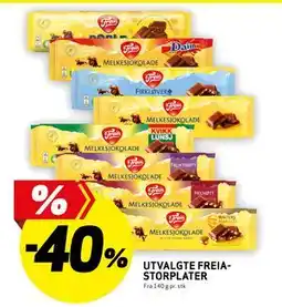 Bunnpris UTVALGTE FREIASTORPLATER tilbud