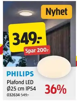 Jula Plafond LED Ø25 cm IP54 tilbud