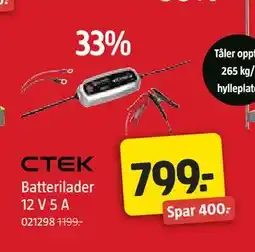 Jula Batterilader 12 V 5 A tilbud