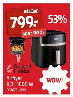 Jula Airfryer 8,3 l 1800 W, Medlemspris tilbud