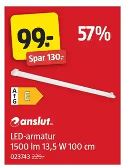 Jula LED-armatur 1500 lm 13,5 W 100 cm tilbud
