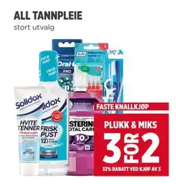 Meny ALL TANNPLEIE tilbud