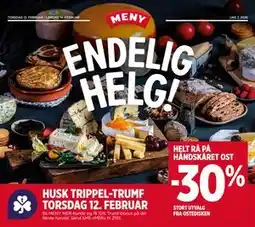 Meny HELT RÅ PÅ HÅNDSKÅRET OST tilbud