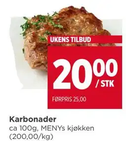 Meny Karbonader tilbud