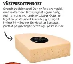 Meny VÄSTERBOTTENSOST tilbud