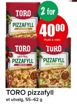 Spar TORO pizzafyll tilbud