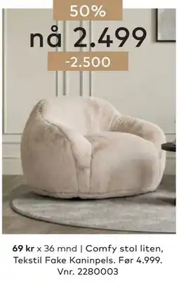 Skeidar Comfy stol liten tilbud