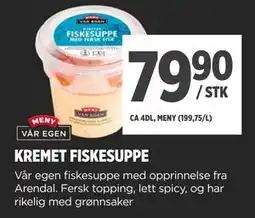 Meny KREMET FISKESUPPE tilbud